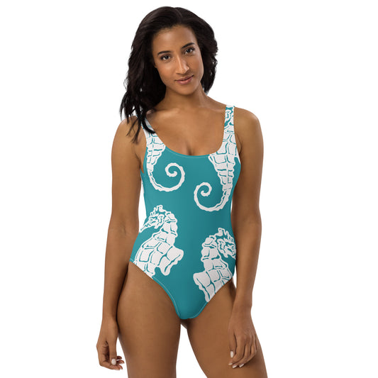 Oceanic Ink Sea Horse One-Piece Swimsuit