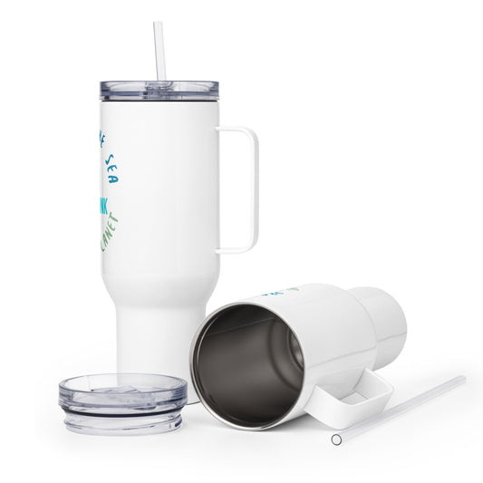 Oceanic Ink Protect The Sea Travel Mug With Handle